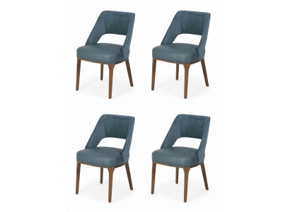 4x Esszimmerstuhl Polsterstuhl Holzbeine Modern Design Esszimmer Stuhl
