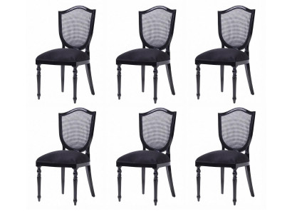 6x Esszimmerstuhl Modern Polsterstuhl Hahnentritt Klassisch Elegant