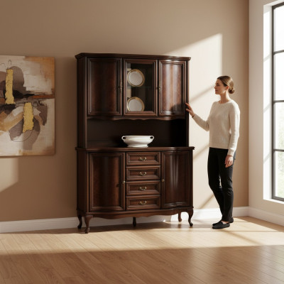 Klassische Schränke Schrank Schrankwand - Model W-N3B Aufsatz Welle