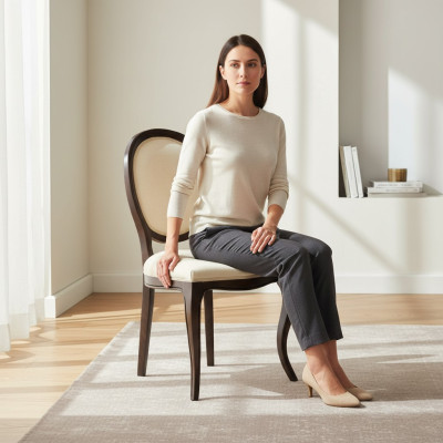 Klassische Stühle Designer Stuhl Holzstuhl Esszimmerstuhl Königsstuhl - Model S