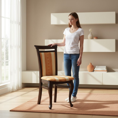 Klassische Stühle Stuhl Esszimmerstuhl Königlicher Lehnstuhl Holz - Model W-01