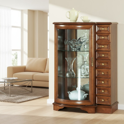 Klassische Vitrine Kommode Kommoden Kommodenschrank Schrank Vitrinen Model Z-KS1