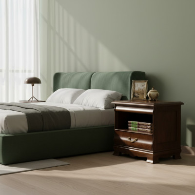 Klassischer Nachtschrank Nachttisch Massiv Konsole Ablage Schlafzimmer  N-SzN