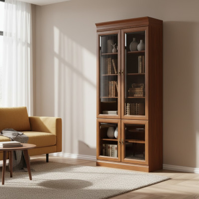 Klassische Schränke Vitrine Vitrinenschrank Glas Schrank Schrankwand Model BA-4