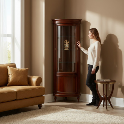 Klassische Vitrine Kommoden Vitrinen Vitrinenschrank Schrank Glasschrank Bücher