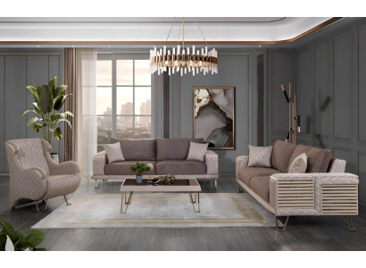 Stilvolle Sofagarnitur Designer Couchtisch Polstersessel Edle Möbel