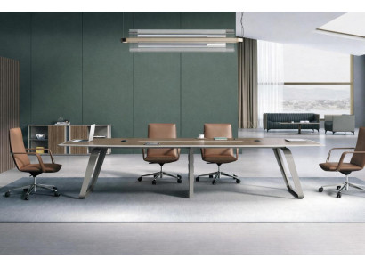 Stilvolle Bürogarnitur Designer Besprechungstisch Edles Sideboard