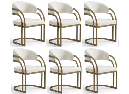 Beiges Stuhlsets 6 Stühle Esszimmerstuhl Stuhl für Küche und Esszimmer