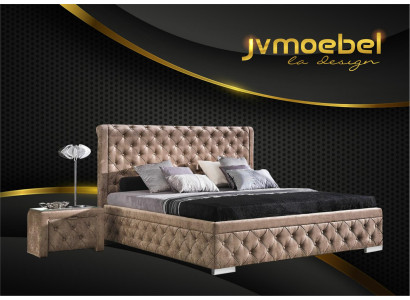Bett 2x Nachttisch 3 tlg. Schlafzimmer Set Design Möbel Modern Luxus Betten Neu