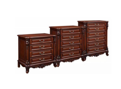 Stilvolle Klassische Kommoden-Set Designer 3x Schubladenschränke
