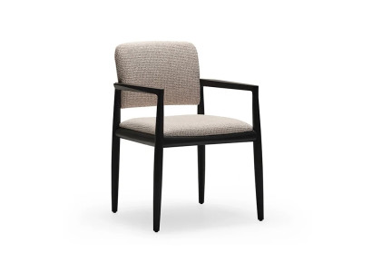 Beige Esszimmerstuhl, Holzgestell, Modern, Innenbereich, Einfarbig