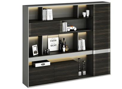 Aktenschrank Bücherregal Büro modern Holz Metall Stauraum