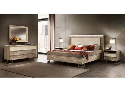 Das gemütliche Schlafzimmer-Set 5 tlg (Bett+2x Nachttisch+Komode+Spiegel)