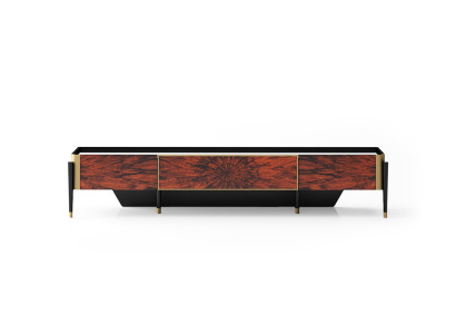 Brauner TV-Ständer Designer Holzmöbel TV-Lowboard Fernsehtisch