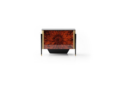 Stilvolles Holz Sideboard Braune Wohnzimmer Designer Anrichte