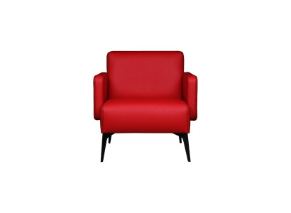 Stilvoller Roter Sessel Wohnzimmer Ledersessel Kunstleder Möbel