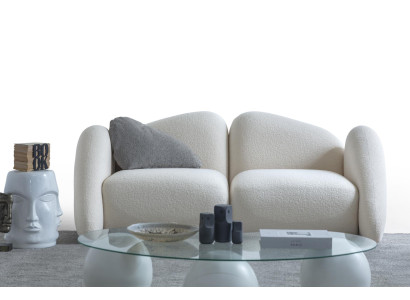 Stilvoller Grauer 3-Sitzer Designer Möbel Wohnzimmer Textilsofa