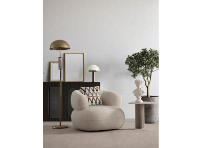 Beiger Polstersessel Wohnzimmer Sitzmöbel Designer Sessel