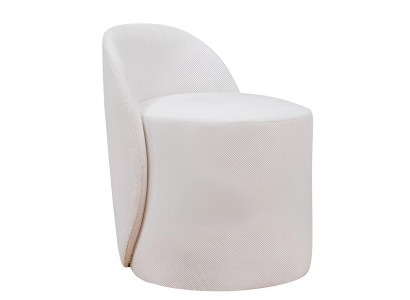 Stilvoller Weißer Hocker Polsterhocker Designer Beistellhocker