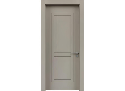 Beige Edle Kompletttür Stilvolle PVC-Laminierung Sicherheitstüren