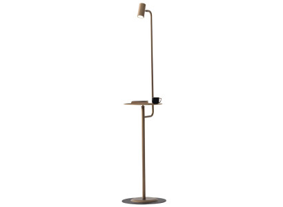 Stilvolle Beige Stehlampe Designer Lichtkopf Ständerlampe Stehleuchte