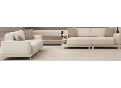 Beigefarbenes Luxuriöses Sofa-Set – Weiches 3-Sitzer Sofa für Ihr Wohnzimmer
