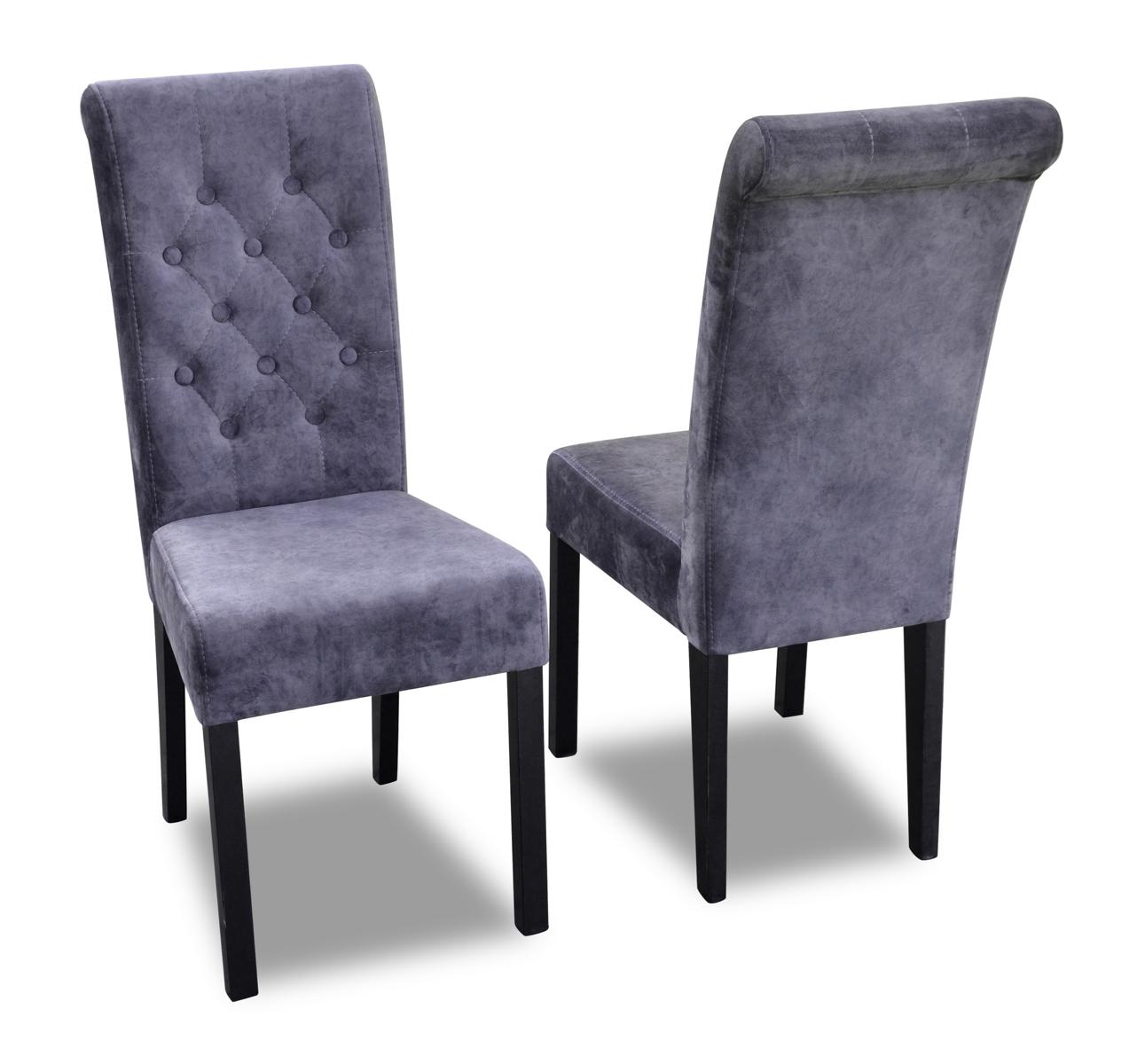 Blaue Chesterfield x8-er Stuhlgarnitur Designer Lehnstühle Moderne Sitzmöbel