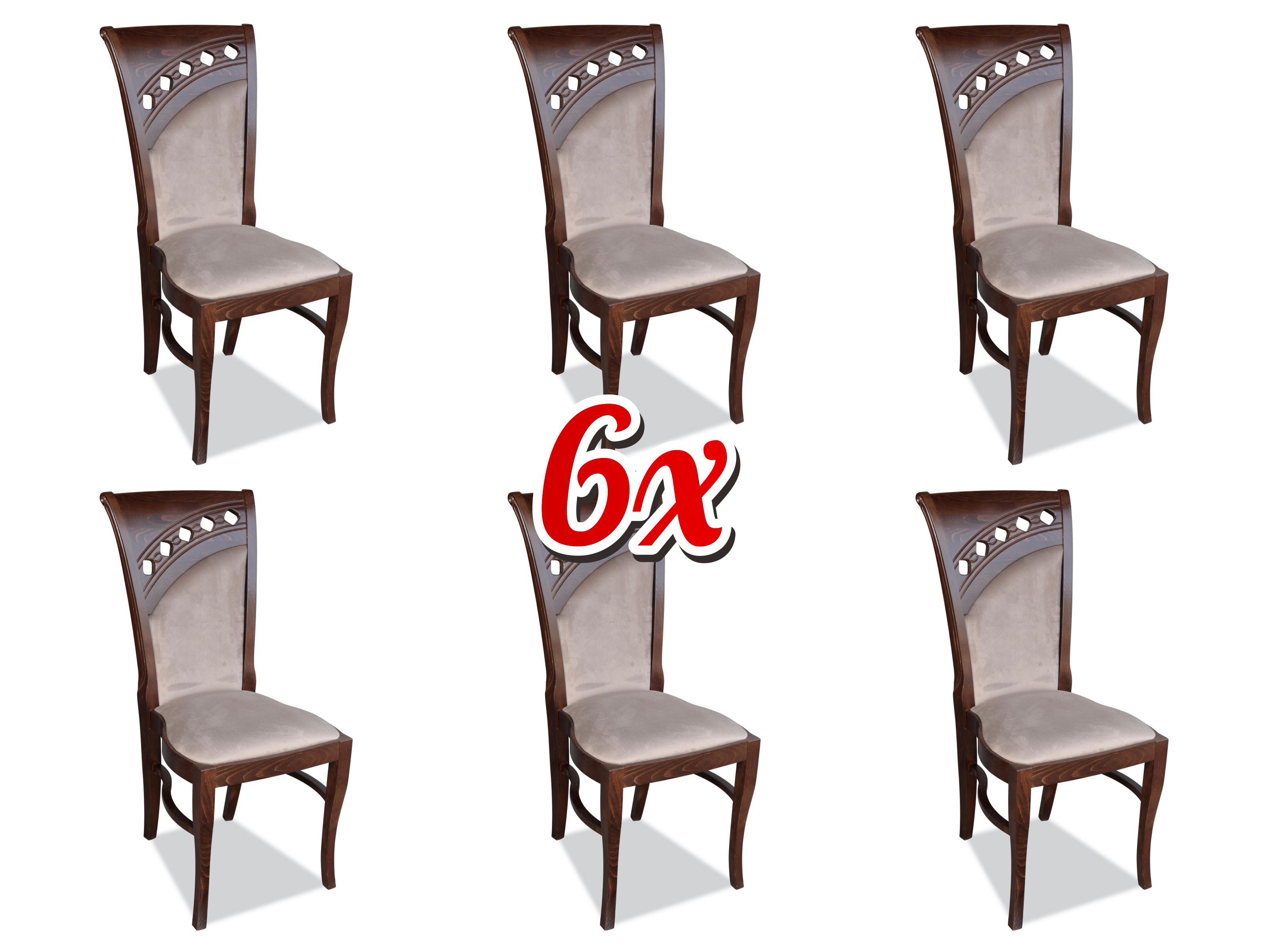 Garnitur Küchen Wohnzimmer Esszimmer Set Designer Stuhl Set 6x Stühle Polster