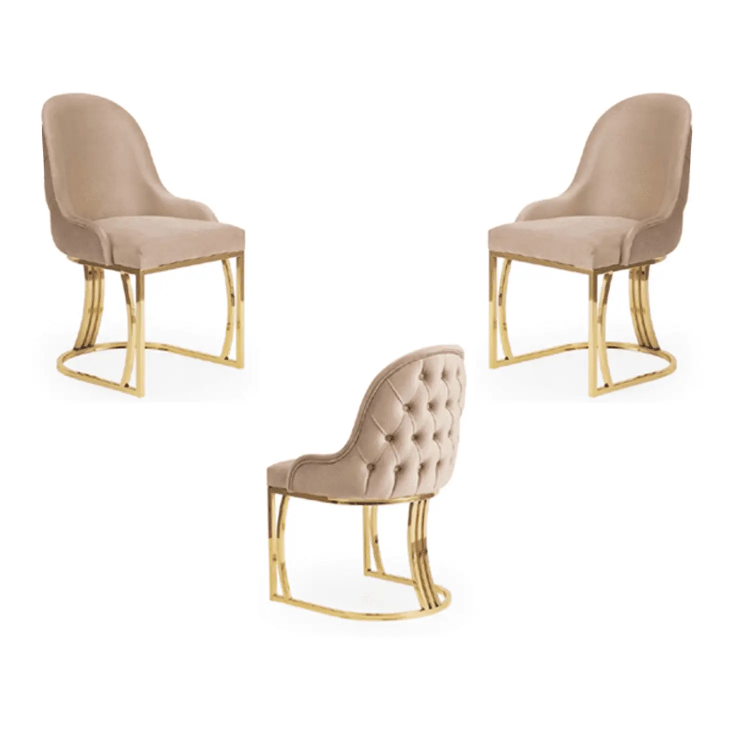 metallisk beige stol